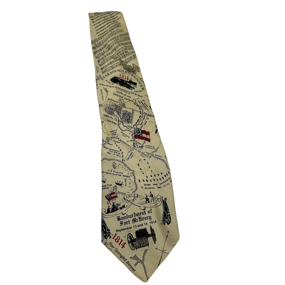STAR SPANGLED BANNER AMERICAN FLAG MUSEUM ARTIFACT SILK TIE